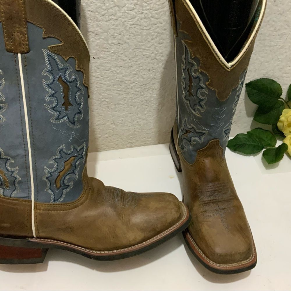 Laredo Western Brown Embroidered Cowboys Boots Women’s 7M - Picture 10 of 14